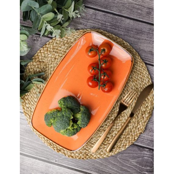 Тарелка прямоугольная 31*18 см, Seasons Оранжевый, Porland, изображение 2