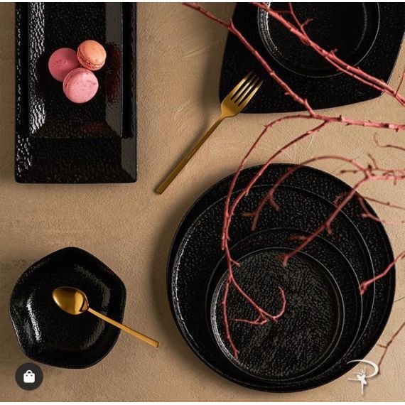 Тарелка плоская 21см, цвет черный, MOSS, Porland, изображение 7