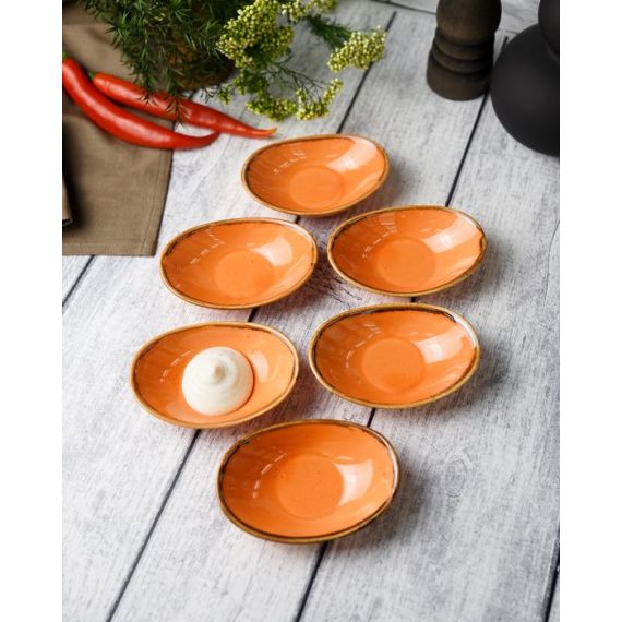 Соусник овальный 7х11 см, Seasons Оранжевый, Porland, изображение 13