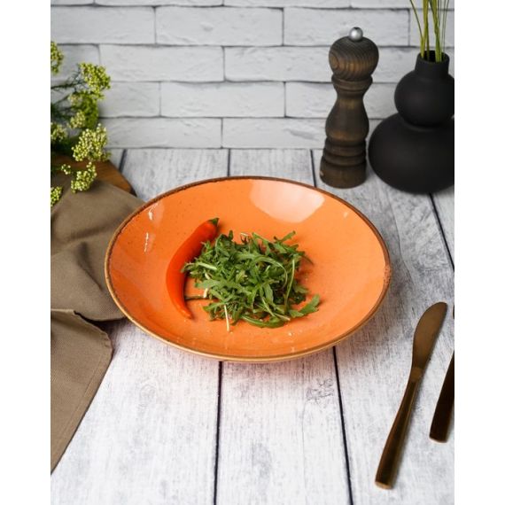 Тарелка глубокая 26 см безбортовая, Seasons Оранжевый, Porland, изображение 2