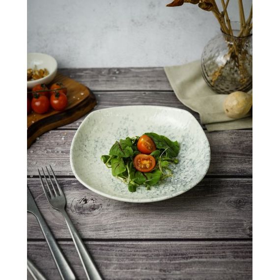 Салатник квадратный(глубокий) 22см, цвет дымчатый, SMOKY, Porland, изображение 12