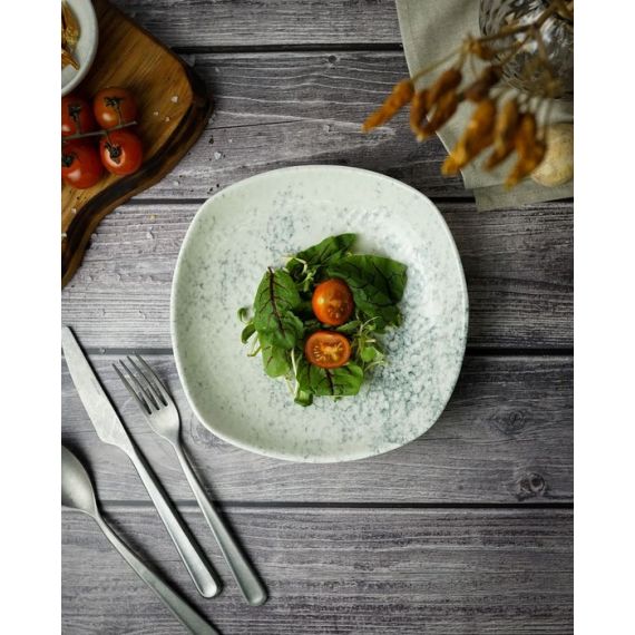 Салатник квадратный(глубокий) 22см, цвет дымчатый, SMOKY, Porland, изображение 3