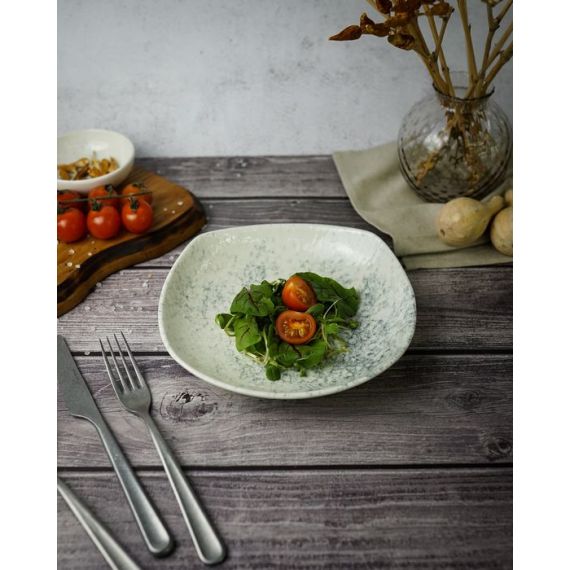 Салатник квадратный(глубокий) 22см, цвет дымчатый, SMOKY, Porland, изображение 13