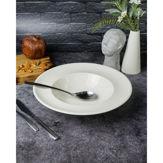 Тарелка глубокая /для пасты 26 см с полями, 500 мл, Seasons Белый, Porland, изображение 2