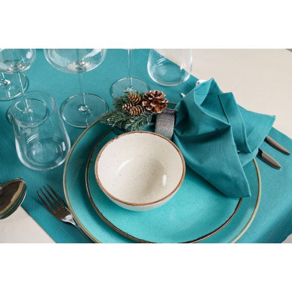 Тарелка 18 см безбортовая, Seasons Бирюзовый, Porland, изображение 12