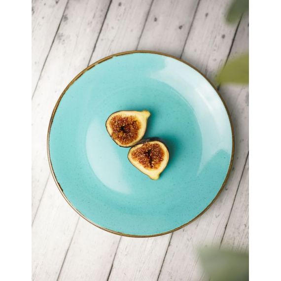 Тарелка 24 см безбортовая, Seasons Бирюзовый, Porland, изображение 17