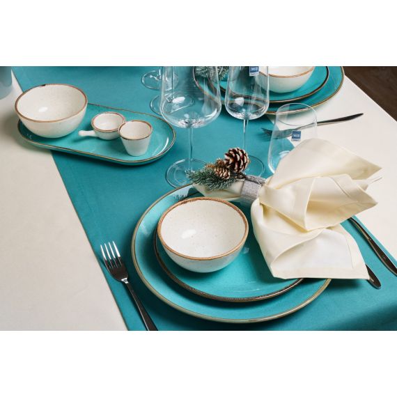 Тарелка прямоугольная 31*18 см, Seasons Бирюзовый, Porland, изображение 15