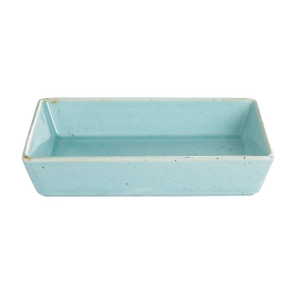Блюдо прямоугольное 13,7х8,5 см h 3 см, Seasons Бирюзовый, Porland, изображение 2