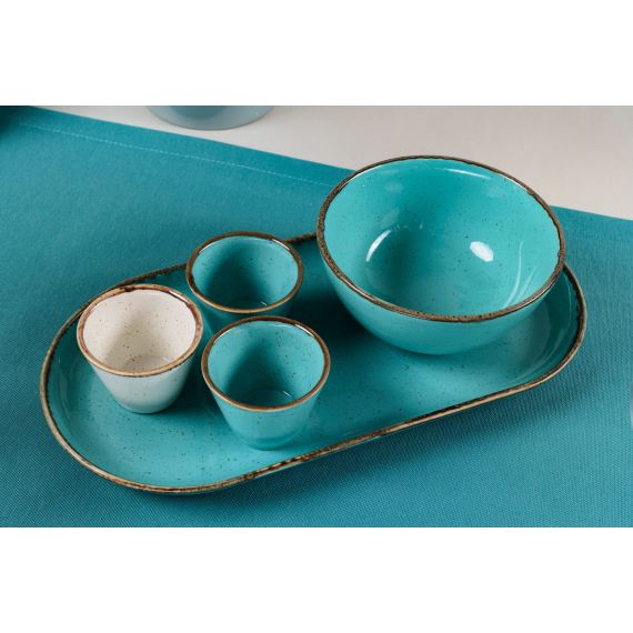 Форма для запекания d 21 см h 5,5 см (L c ручками 27 см), Seasons Бирюзовый, Porland, изображение 18