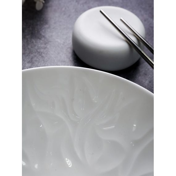 Салатник 850 мл, d 19,5 см, h 6 см, костяной фарфор, Origami, Casa di fortuna, изображение 4