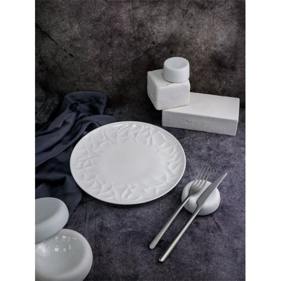 Тарелка мелкая d 25,9 см, h 2,3 см, костяной фарфор, Origami, Casa di fortuna, изображение 3