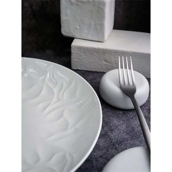 Тарелка полуглубокая 1,12 л, d 26,9 см, h 4,1 см, костяной фарфор, Origami, Casa di fortuna, изображение 5