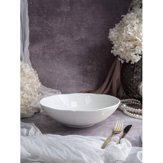 Салатник 1,9 л, d 26 см h 7,5 см, фарфор, Grazia, Casa di fortuna, изображение 2