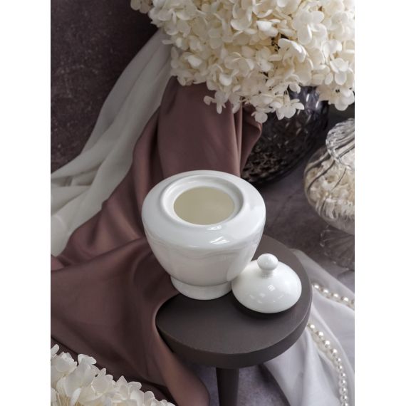 Сахарница с крышкой 350 мл,  d 10,2 см h 12,5 см, фарфор, Grazia, Casa di fortuna, изображение 5