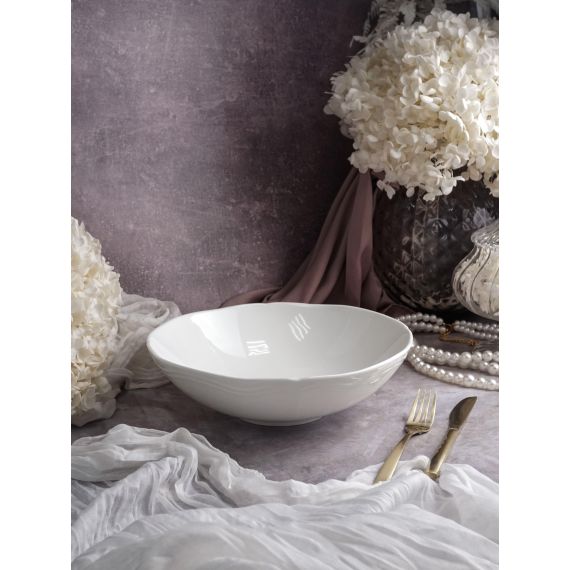 Салатник 1 л, d 21 см h 6,5 см, фарфор, Grazia, Casa di fortuna, изображение 2