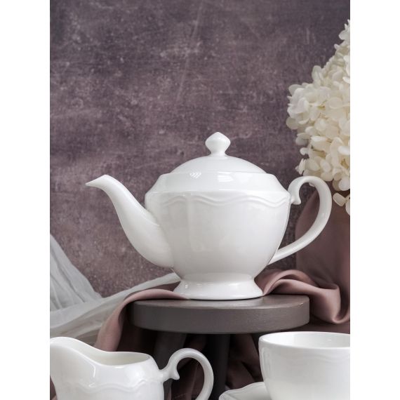 Чайник с крышкой 600 мл, 21,5x12,2 см h 14,6 см, фарфор, Grazia, Casa di fortuna, изображение 2