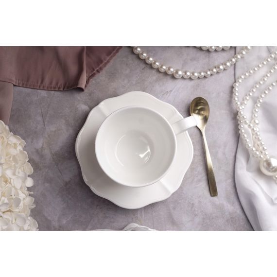 Чашка 350 мл, 13,5x10 см h 6,5 см, фарфор, Grazia, Casa di fortuna, изображение 2