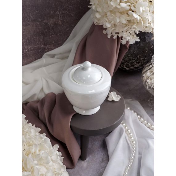 Сахарница с крышкой 350 мл,  d 10,2 см h 12,5 см, фарфор, Grazia, Casa di fortuna, изображение 6