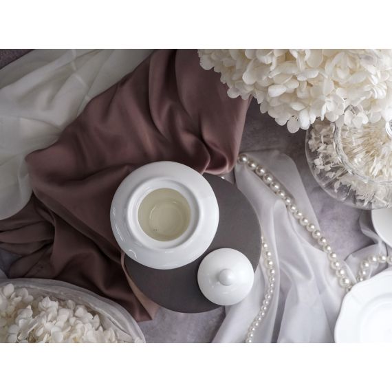 Сахарница с крышкой 350 мл,  d 10,2 см h 12,5 см, фарфор, Grazia, Casa di fortuna, изображение 2