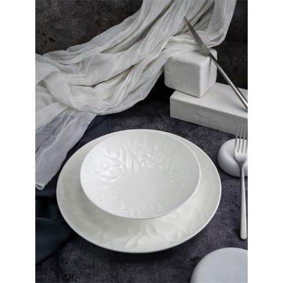 Тарелка мелкая d 20,5 см, h 2 см, костяной фарфор, Origami, Casa di fortuna, изображение 10