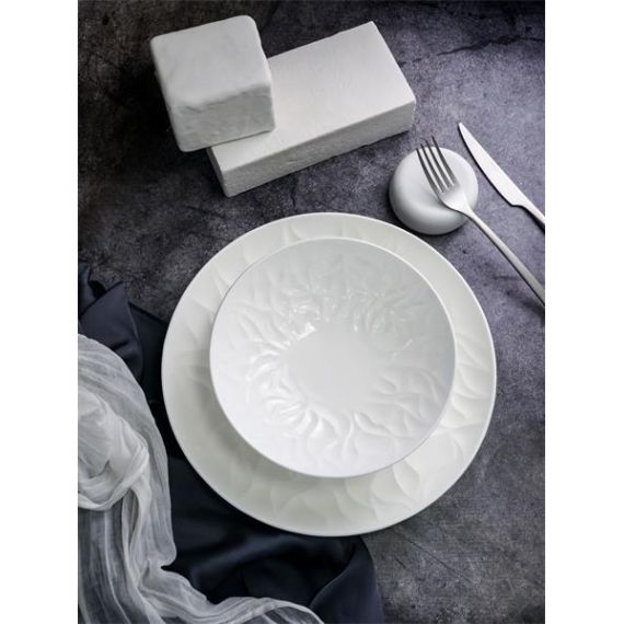 Тарелка мелкая d 20,5 см, h 2 см, костяной фарфор, Origami, Casa di fortuna, изображение 9