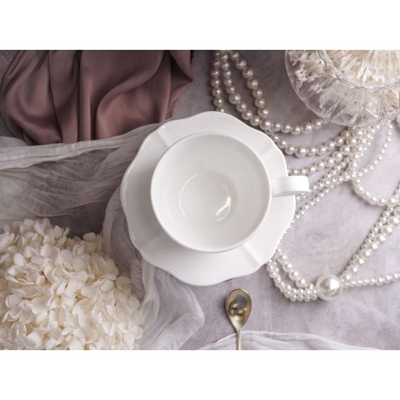 Блюдце d 16 см h 2,2 см, фарфор, Grazia, Casa di fortuna, изображение 2