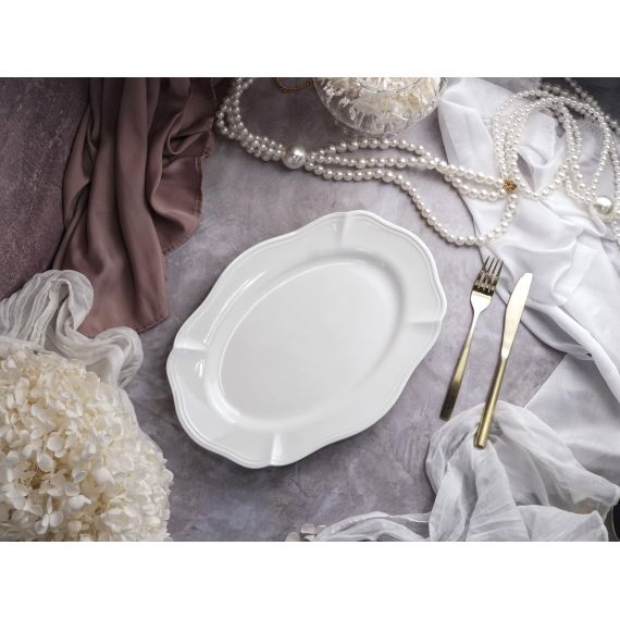 Блюдо овальное 32,5x23 см h 3 см, фарфор, Grazia, Casa di fortuna, изображение 2