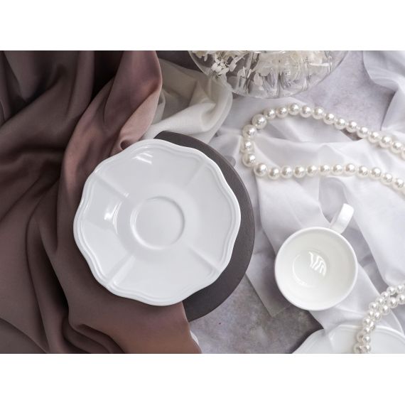 Блюдце d 12,4 см h 1,8 см, фарфор, Grazia, Casa di fortuna, изображение 2