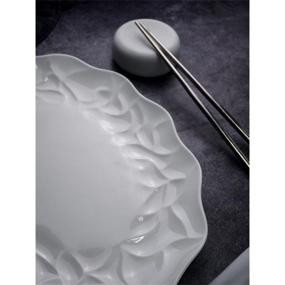 Блюдо овальное 31x22,5 см, h 2,5 см, костяной фарфор, Origami, Casa di fortuna, изображение 3