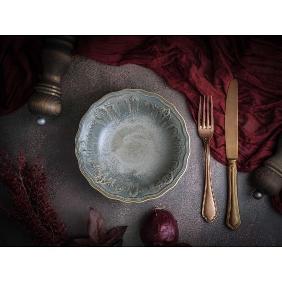 Салатник 450 мл, d 18 см, h 5 см, фарфор, Vintage, Casa di fortuna, изображение 3