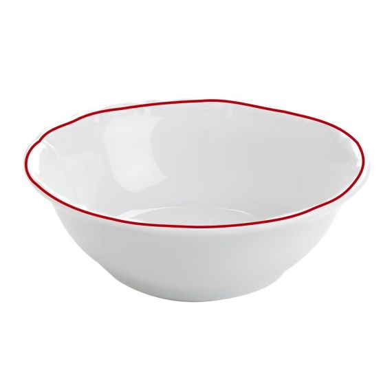Салатник с красным кантом 23 см, Maria Red, Porland