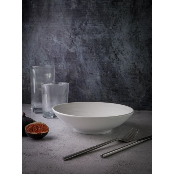 Салатник 600 мл, d 20 см, h 5,5 см, фарфор, Linea, Casa di fortuna, изображение 6
