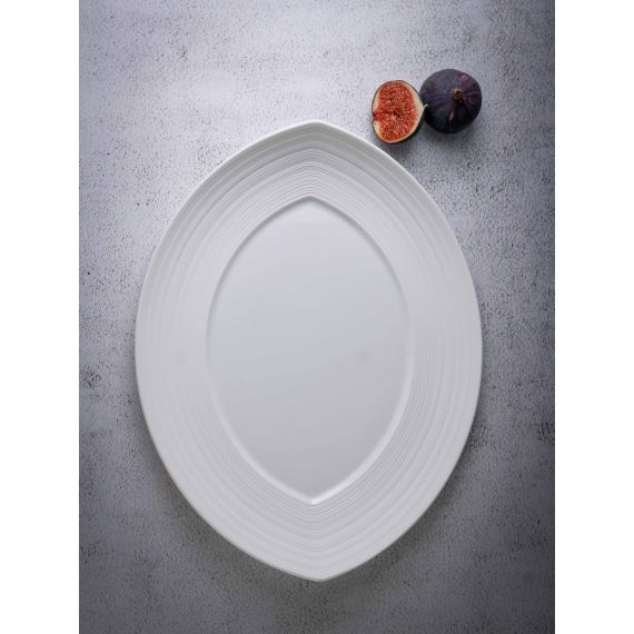 Блюдо овальное 32x25 см, h 3 см, фарфор, Linea, Casa di fortuna