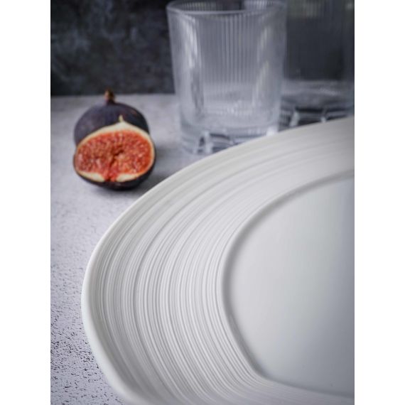 Блюдо овальное 36x28 см, h 3,5 см, фарфор, Linea, Casa di fortuna, изображение 4