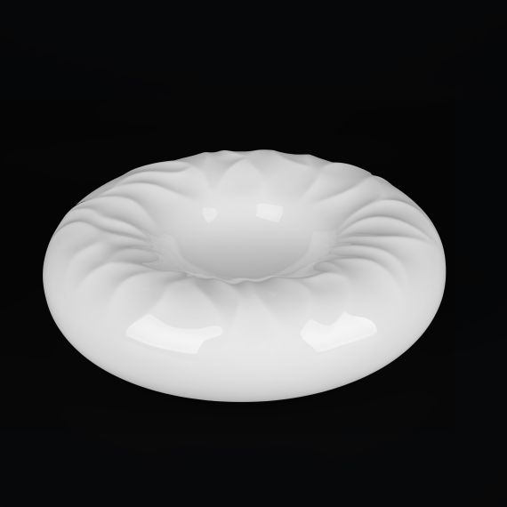 Блюдо "бублик" d 19 см, h 6 см, костяной фарфор, Origami, Casa di fortuna, изображение 2