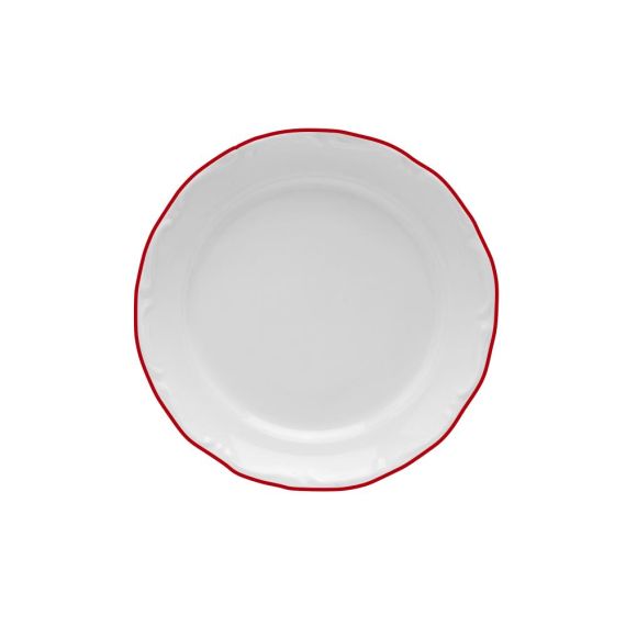 Тарелка мелкая с красным кантом 18 см, Maria Red, Porland