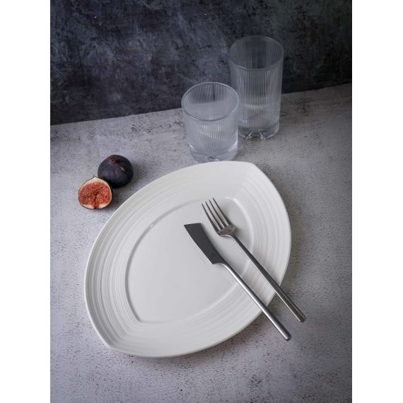 Блюдо овальное 32x25 см, h 3 см, фарфор, Linea, Casa di fortuna, изображение 4