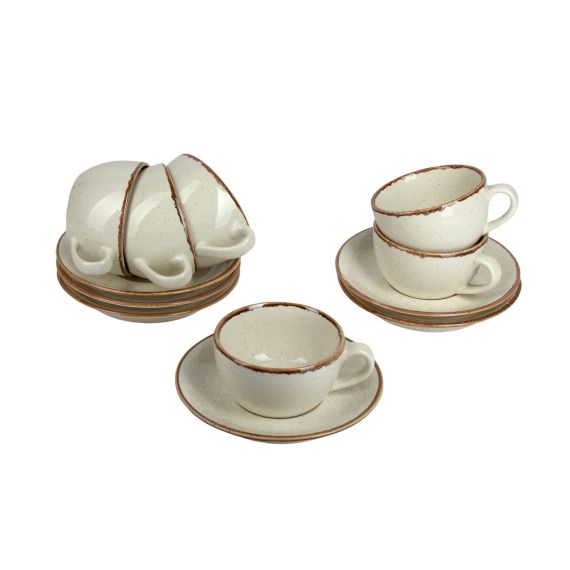 Набор чайных пар 250 мл, 6 шт., Seasons Бежевый, Porland