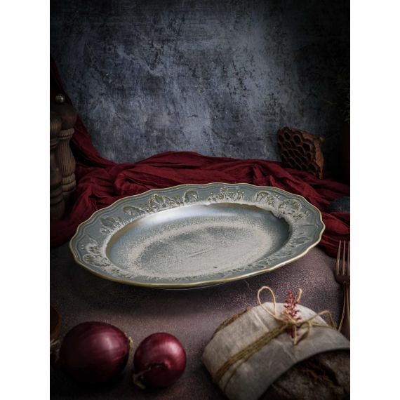 Блюдо овальное 37x27,6 см, h 5 см, фарфор, Vintage, Casa di fortuna, изображение 2