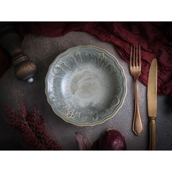 Салатник 750 мл, d 23 см, h 5,4 см, фарфор, Vintage, Casa di fortuna, изображение 3