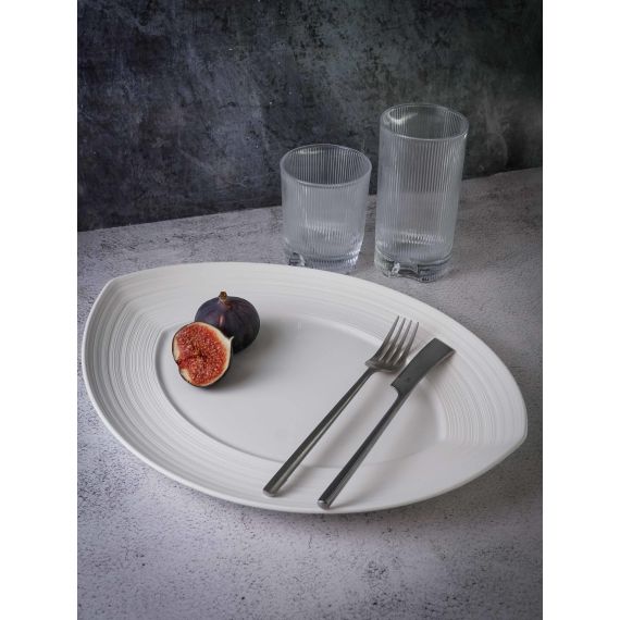 Блюдо овальное 36x28 см, h 3,5 см, фарфор, Linea, Casa di fortuna, изображение 7