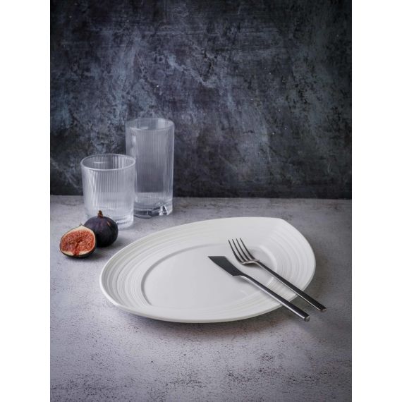 Блюдо овальное 32x25 см, h 3 см, фарфор, Linea, Casa di fortuna, изображение 6