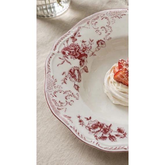 Чашка 350 мл, 13,5x10 см, h 6,5 см, фарфор, Red Rose, Casa di fortuna, изображение 3