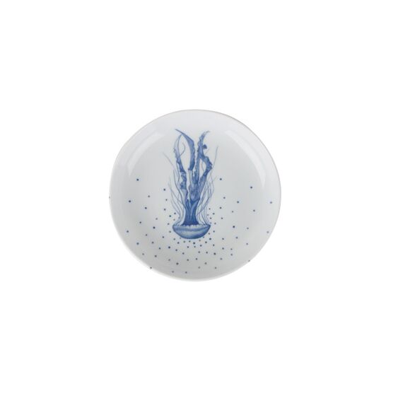 Marine Blue DS.8 Тарелка мелкая 14 см, белый с синим, MARIN BLUE, Porland