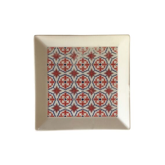 Тарелка квадратная плоская 19 см, TILES, Porland