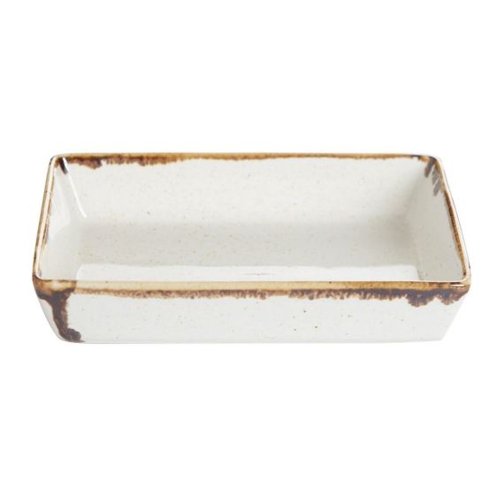 Блюдо прямоугольное 13,7х8,5 см h 3 см, Seasons Бежевый, Porland, изображение 2