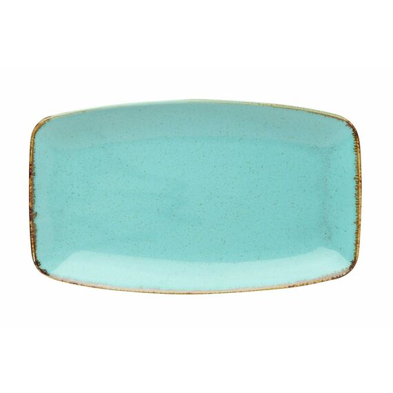 Тарелка прямоугольная 31*18 см, Seasons Бирюзовый, Porland